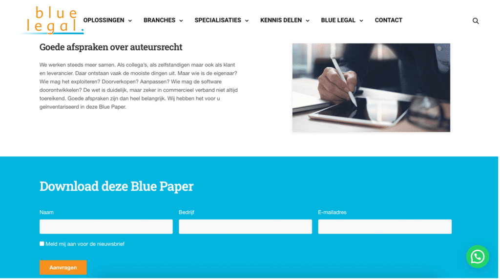 Leads genereren Blue Legal | JKC Media.png