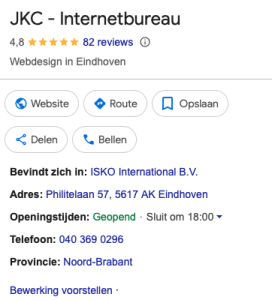 Activiteit in bedrijfsnaam Google Mijn Bedrijf-profiel - lokale SEO tips - JKC Media