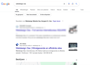 Zoekresultaten-voor-keyword-webdesign-Oss-lokale-SEO-tips-JKC-Media