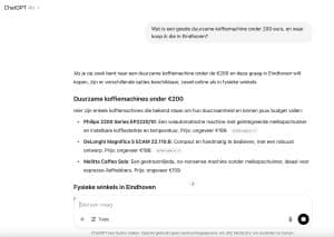 Zoeken via ChatGPT
