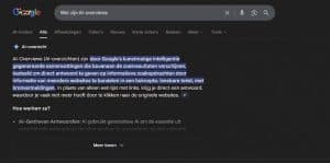 Visualisatie van AI-zoekresultaten in Google